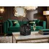 Stylová lucerna s flitry LOFTY GLAM 27 cm černá pro moderní interiér