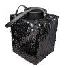 Luxusní lucerna LOFTY GLAM 27 cm černá s glamour vzhledem