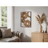Designová sada 2 ks nástěnné dekorace CIRCLES kov 48x68 cm, černá / hnědá na zeď