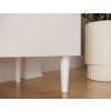 Designový TV stolek s policí a skříňkami DULLUM 200x58 cm v bílé barvě