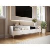 Stylový TV stolek s policí a skříňkami DULLUM 200x58 cm do obývacího pokoje