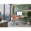 Ergonomické kancelářské křeslo Q-190 VELVET starorůžové se sametovým potahem