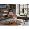 Elegantní kancelářské křeslo Q-190 VELVET starorůžové s měkkým sametovým sedákem