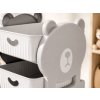 Organizér na hračky BEARRY 68x35x29 cm, šedý s úložnými košíky