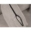 Elegantní SMART COSARO světle béžová sedačka do U 295x140 cm s dřevěnými detaily v interiéru