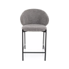 Designová barová židle KIOTO, černá/šedá v minimalistickém stylu
