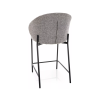 Pohodlná barová židle KIOTO, černá/šedá s ergonomicky tvarovanou opěrkou