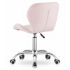 102707 7 set do pracovny zarimo stul 80x40 cm bila kreslo avola velvet svetle ruzove