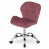 102719 3 set do pracovny zarimo stul 80x40 cm bila kreslo avola velvet tmave ruzove