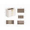 Designová šperkovnice ELEGANT CASE 25,1x21,5x15,3 cm z eko kůže, béžová s přihrádkami
