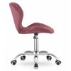 102858 4 set do pracovny zarimo stul 80x40 cm cerna kreslo avola velvet tmave ruzove