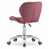 102858 2 set do pracovny zarimo stul 80x40 cm cerna kreslo avola velvet tmave ruzove