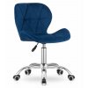 102876 set do pracovny zarimo stul 80x40 cm cerna kreslo avola velvet modre