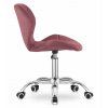 102930 4 set do pracovny zarimo stul 80x40 cm bila dub sonoma kreslo avola velvet tmave ruzove