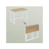 102930 1 set do pracovny zarimo stul 80x40 cm bila dub sonoma kreslo avola velvet tmave ruzove