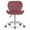 102930 1 set do pracovny zarimo stul 80x40 cm bila dub sonoma kreslo avola velvet tmave ruzove