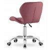 102930 2 set do pracovny zarimo stul 80x40 cm bila dub sonoma kreslo avola velvet tmave ruzove