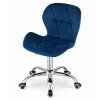 102945 3 set do pracovny zarimo stul 80x40 cm bila dub sonoma kreslo avola velvet modre
