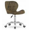 102966 set do pracovny zarimo stul 80x40 cm bila dub sonoma kreslo avola velvet hnede