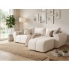 Designová sedací souprava do L SEVIO 246x145 cm krémová rozkládací
