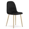 Jídelní židle PADVA VELVET, černá do moderní jídelny