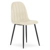 Jídelní židle PADVA VELVET s černými nohami, světle béžová do moderní jídelny s elegantním čalouněním