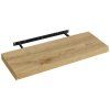 Plovoucí nástěnná police GROVE 60x20 cm, dub artisan do moderního obývacího pokoje