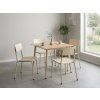 Designový jídelní stůl ZURELI 80 x 80 cm, travertine/kašmír v béžových tónech