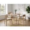 Moderní kulatý jídelní stůl NELVO 90 cm, travertine/kašmír