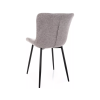 Elegantní čalouněná jídelní židle ZEVORI, černá/šedá s vysokým opěradlem