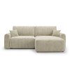 Moderní sedací souprava do L NORDEN 250x140 cm krémová s rozkládací funkcí