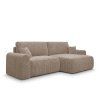 Světle hnědá rozkládací sedací souprava do L NORDEN TILIA 250x140 cm s oboustranným provedením