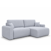 Světle šedá rozkládací sedací souprava do L NORDEN PAROS 250x140 cm s oboustranným provedením