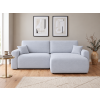 Moderní sedací souprava do L NORDEN PAROS 250x140 cm světle šedá s rozkládací funkcí