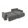 Rozkládací oboustranná sedací souprava do L NORDEN PAROS 250x140 cm, tmavě šedá