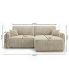 Moderní sedací souprava do L NORDEN PAROS 250x140 cm tmavě šedá s rozkládací funkcí