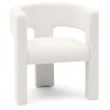 Bílé designové křeslo ALPAH B s moderním a minimalistickým vzhledem