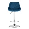 103476 1 akce modra barova zidle velvet kast ii jakost