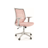 Kancelářská židle Q-320, růžová s ergonomickým síťovaným opěradlem