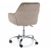 Kancelářské křeslo Q-190 VELVET, béžové s područkami a kolečky