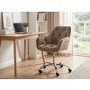 Elegantní kancelářské křeslo Q-190 VELVET, béžové s čalouněnými područkami