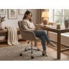 Moderní kancelářské křeslo Q-190 VELVET, béžové s pohodlným sedákem