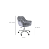 Designové kancelářské křeslo Q-190 VELVET, béžové na chromované podnoži