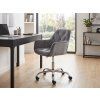 Kancelářské křeslo Q-190 VELVET, šedé s područkami a kolečky