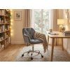 Moderní kancelářské křeslo Q-190 VELVET, šedé s pohodlným sedákem