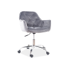 Kancelářské křeslo Q-190 VELVET, šedé s elegantním prošíváním
