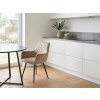 Moderní čalouněná židle FIGO béžová/černá do jídelny s elegantním designem
