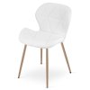 Jídelní židle MANGO z eko kůže, bílá v moderním skandinávském designu