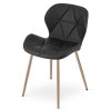 Jídelní židle MANGO z eko kůže, černá v moderním skandinávském designu