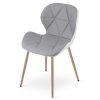 Jídelní židle MANGO z eko kůže, šedo-bílá v moderním designu